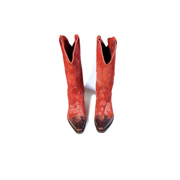 Sonora Cowboy Boots Rough Out Leather Handmade Cowboy Boots Size 7.5 - Picture 1 of 8